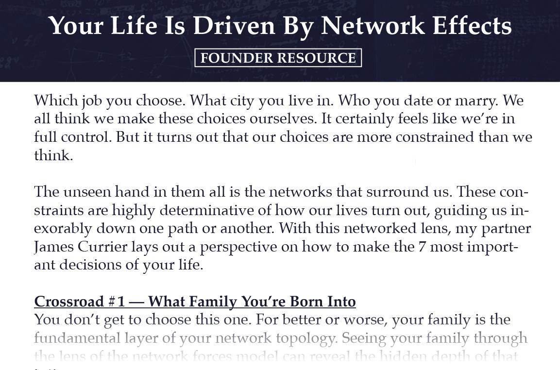 Your Life is Driven By Network Effects
