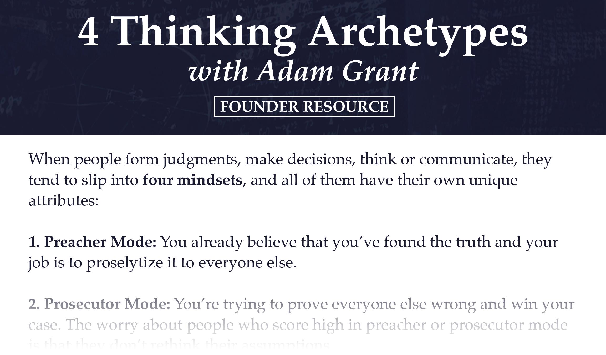 4 Thinking Archetypes