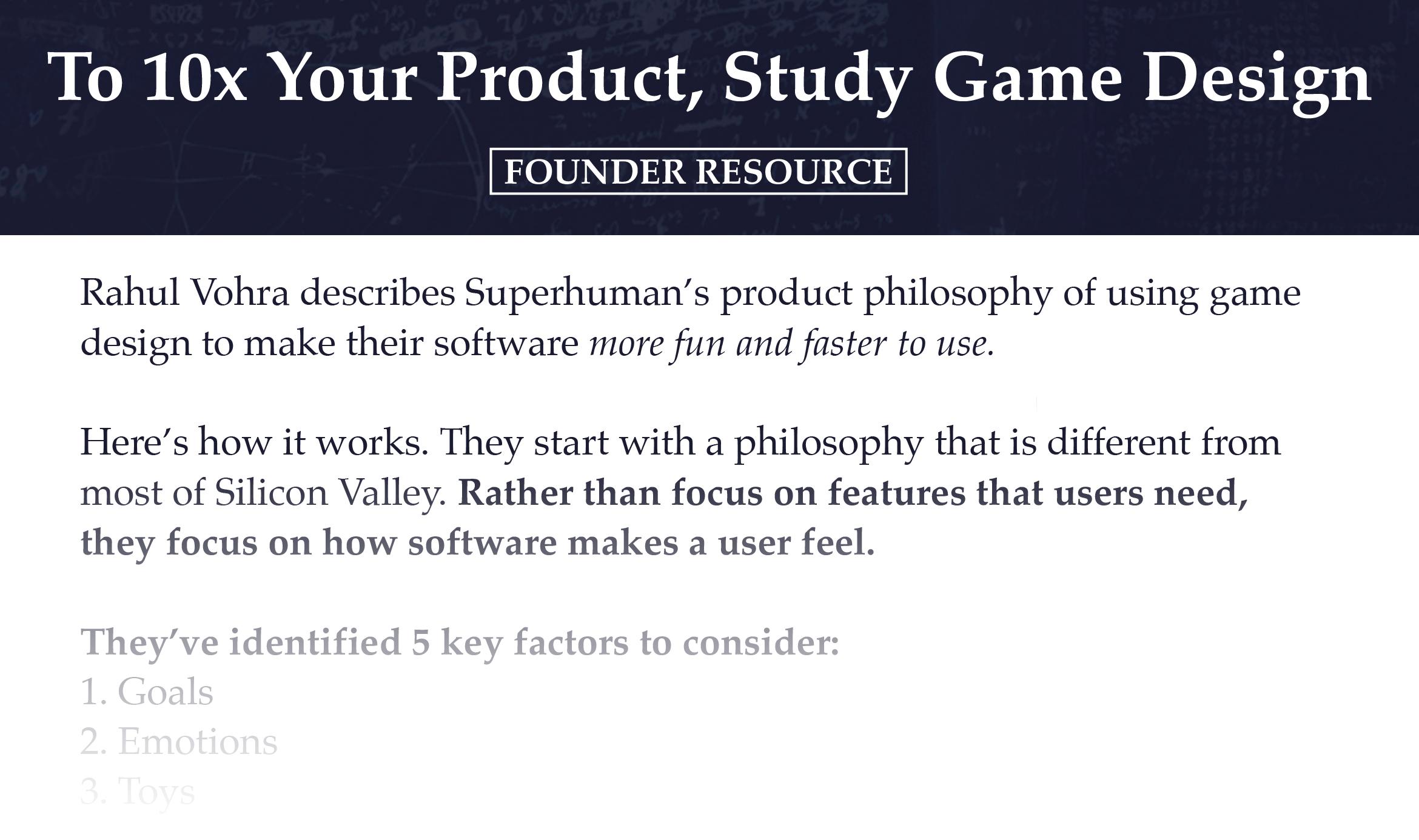 Superhumans Game Design