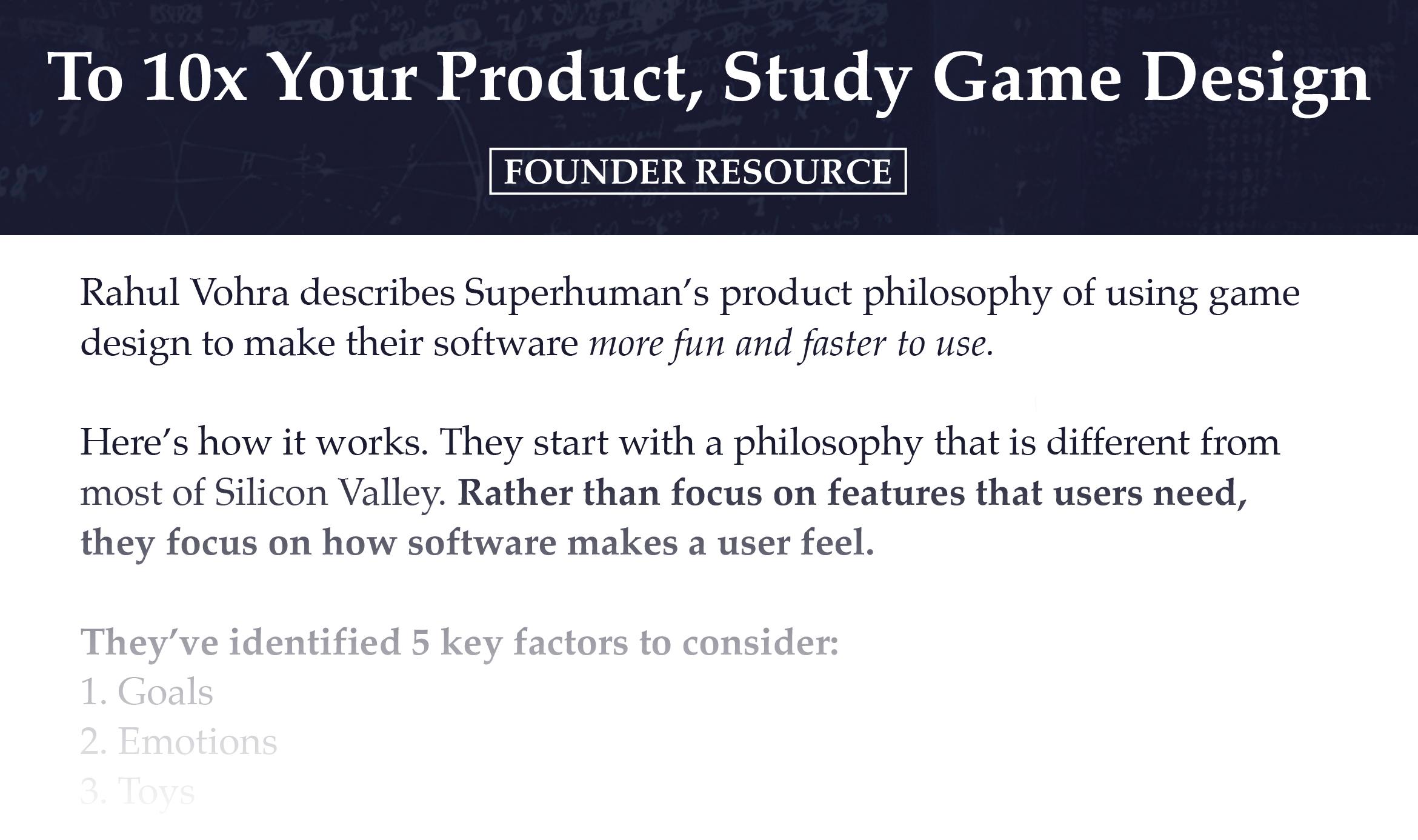 Superhumans Game Design