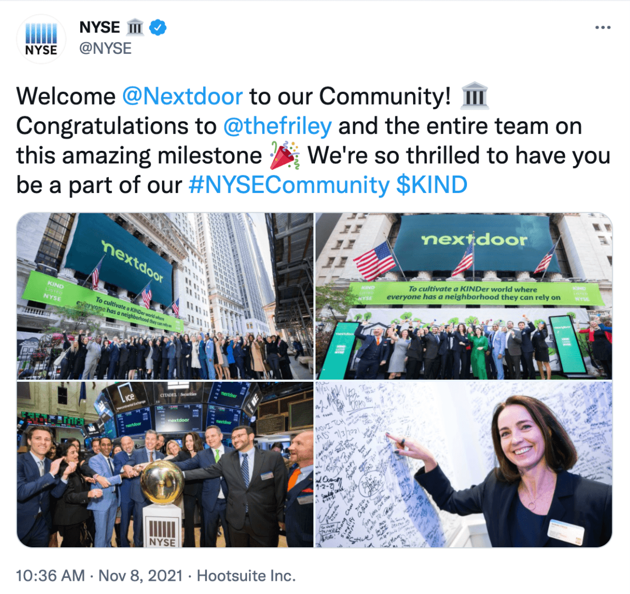 Nextdoor IPO Tweet