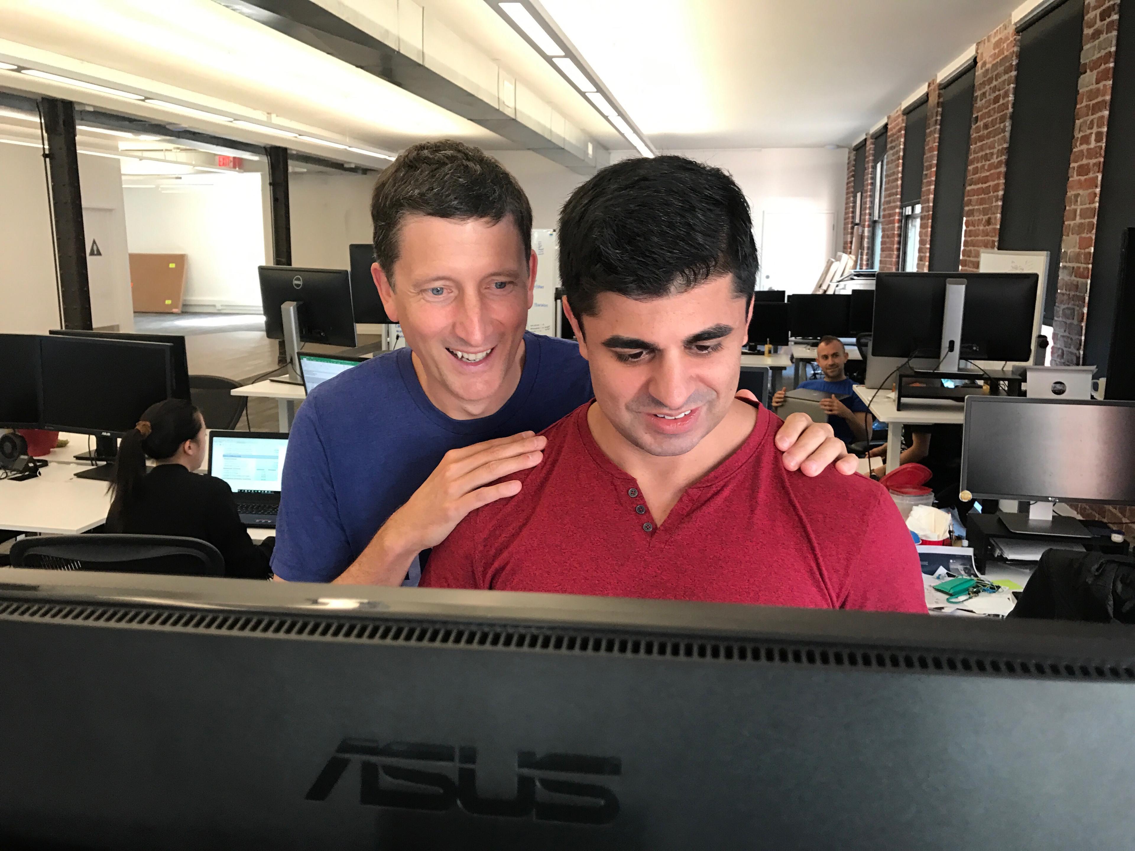 Partner James Currier with Content Lead Sachin Maini, working on the “Network Effects Manual”