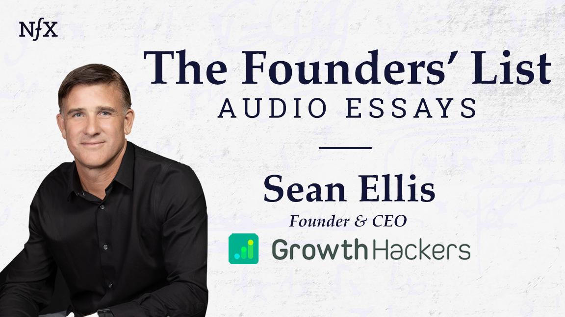 Sean Ellis NFX Founders' List