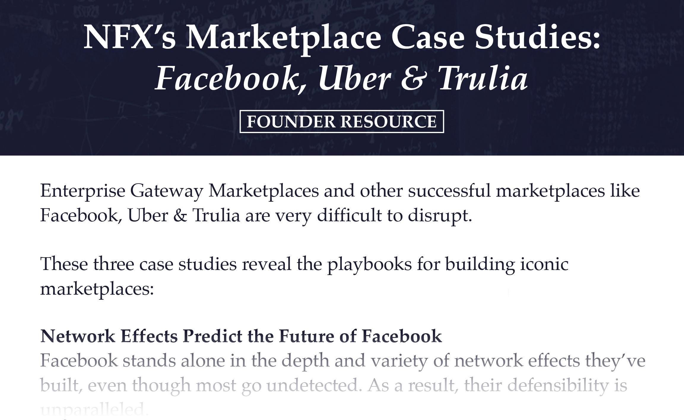 NFX's Marketplace Case Studies