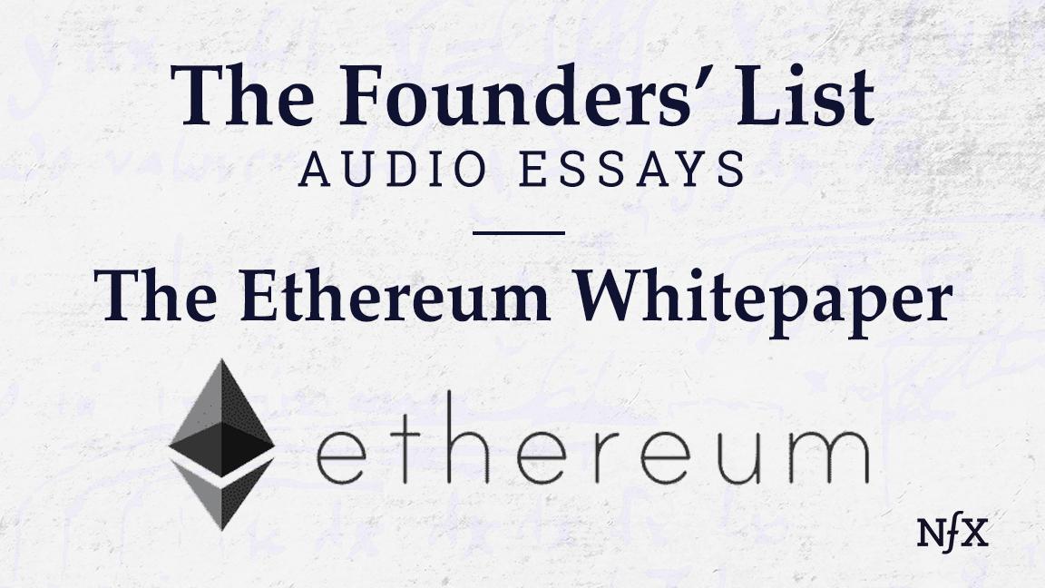 Ethereum Founders' List NFX