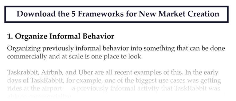 5 Frameworks for New Market Creation