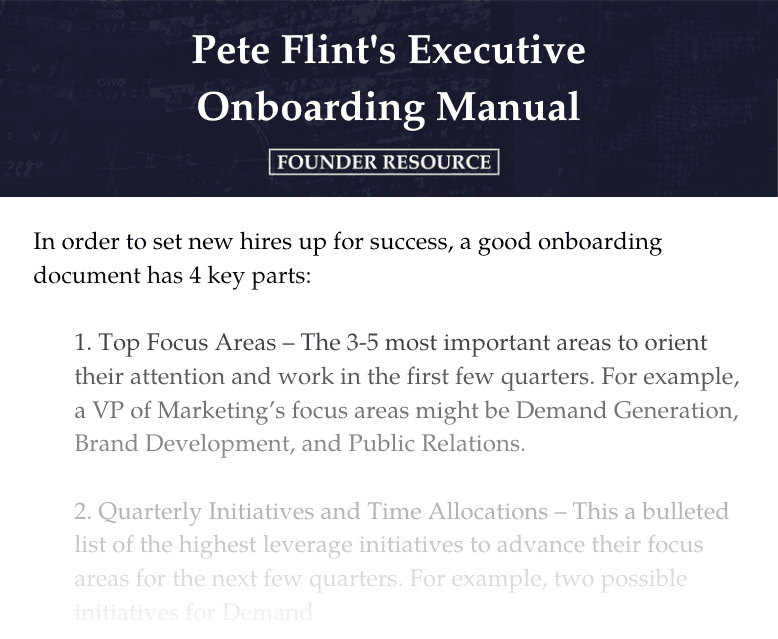 Pete's Executive Onboarding Manual