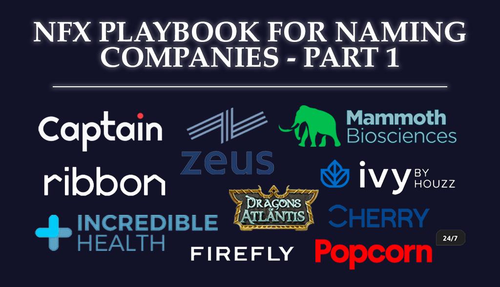 NFX Playbook for Naming Your Company – Part 1